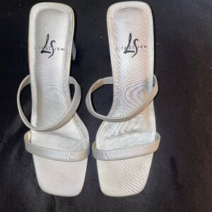 Grey dress strapless sandal by Life Stride